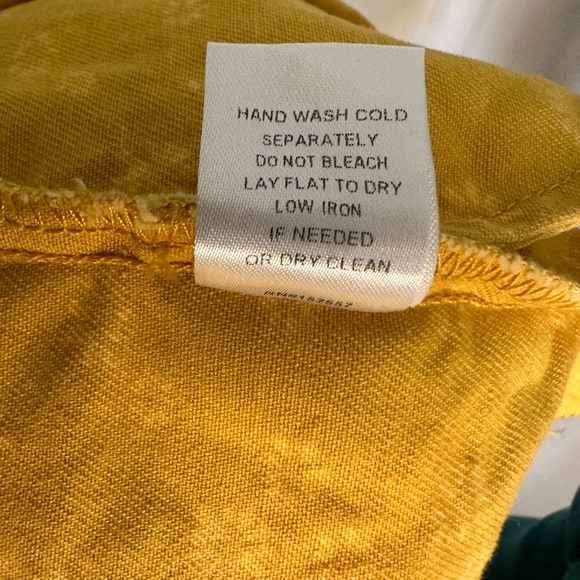 Polagram medium cotton yellow and white flower button up barn jacket - Picture 15 of 15